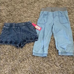 Girls short (nwt) & capri jogger (nwot) size 6/6x